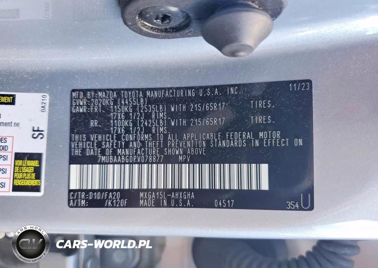 2023 Toyota Corolla Cross Le VIN:7MUBAABG0PV078877 - 12