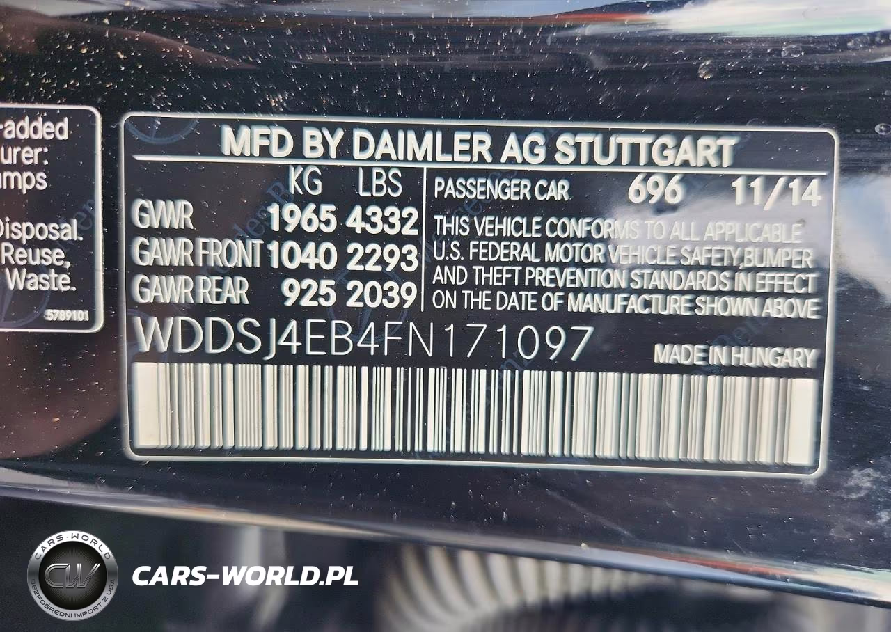 2015 Mercedes-Benz Cla 250 VIN:WDDSJ4EB4FN171097 - 12