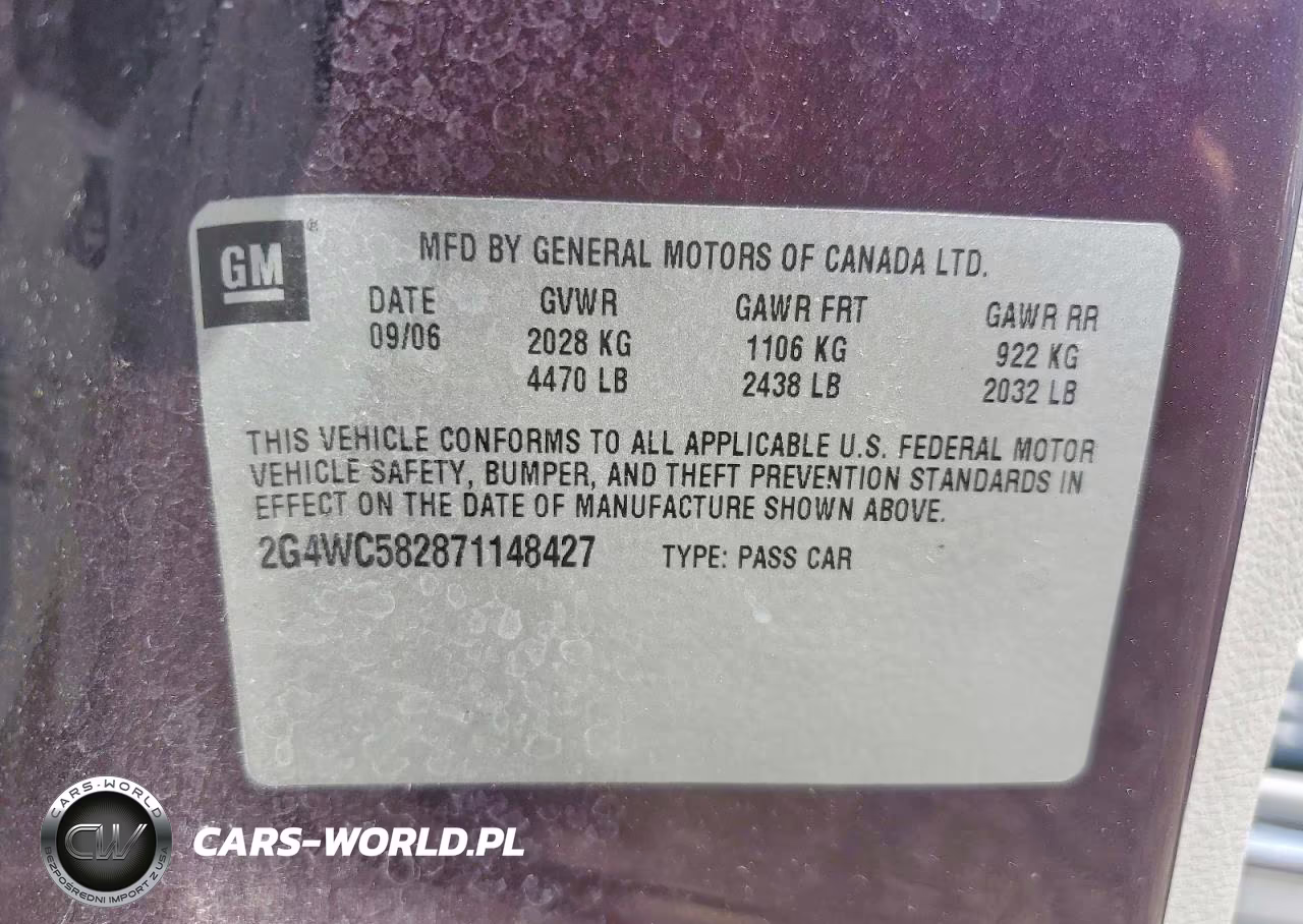 2007 Buick Lacrosse Cx VIN:2G4WC582871148427 - 12