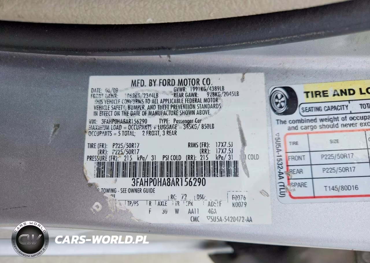 2010 Ford Fusion Se VIN:3FAHP0HA8AR156290 - 12