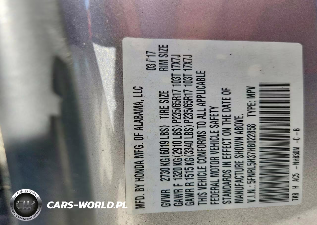 2017 Honda Odyssey Se VIN:5FNRL5H37HB022858 - 14