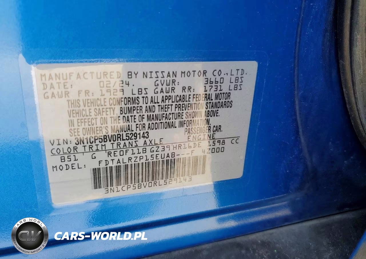 2024 Nissan Kicks S VIN:3N1CP5BV0RL529143 - 13