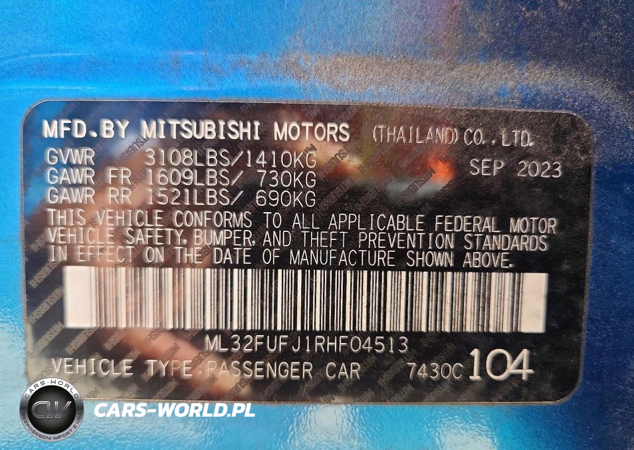 2024 Mitsubishi Mirage G4 Es VIN:ML32FUFJ1RHF04513 - 12