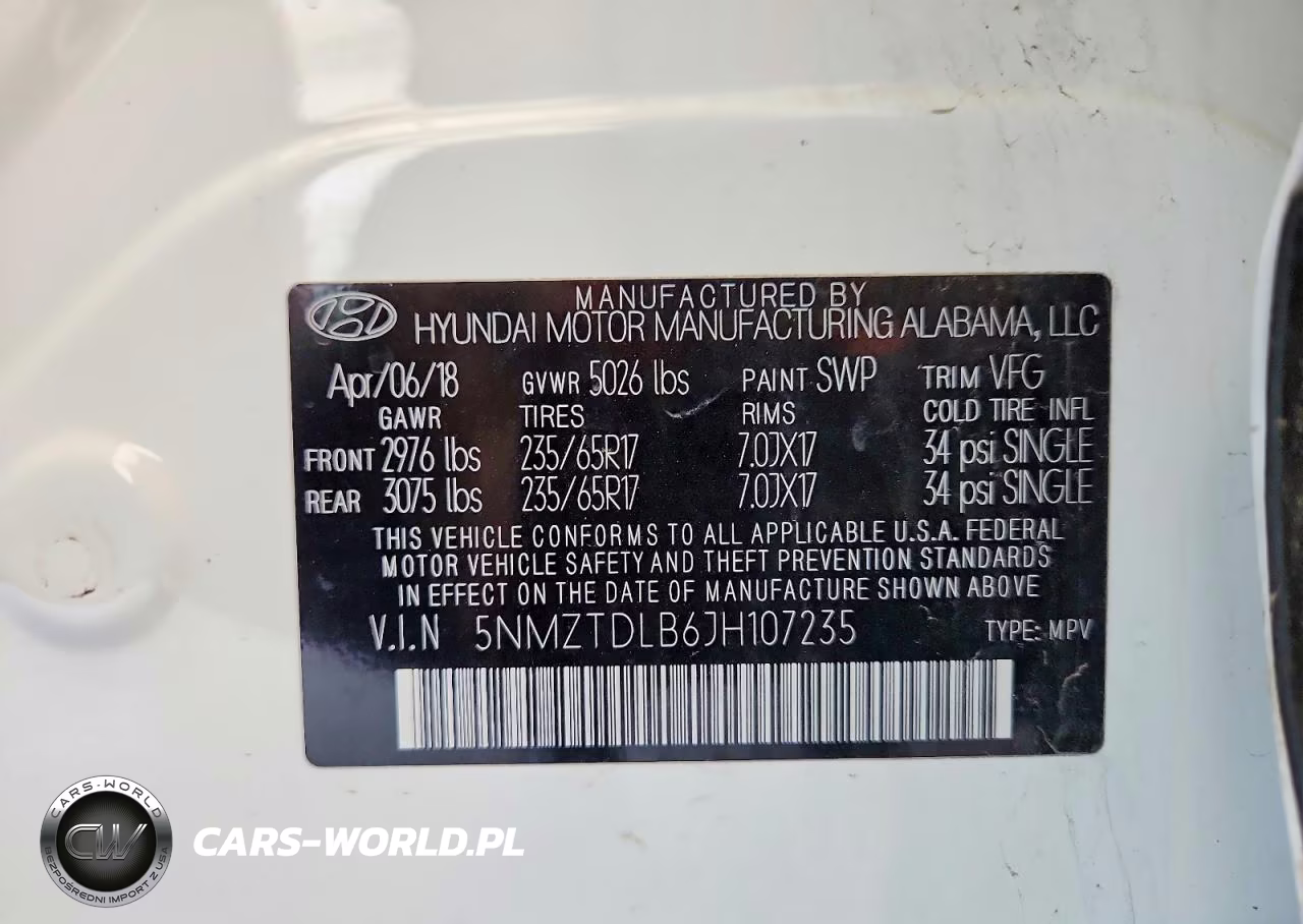 2018 Hyundai Santa Fe Sport 2.4L VIN:5NMZTDLB6JH107235 - 12