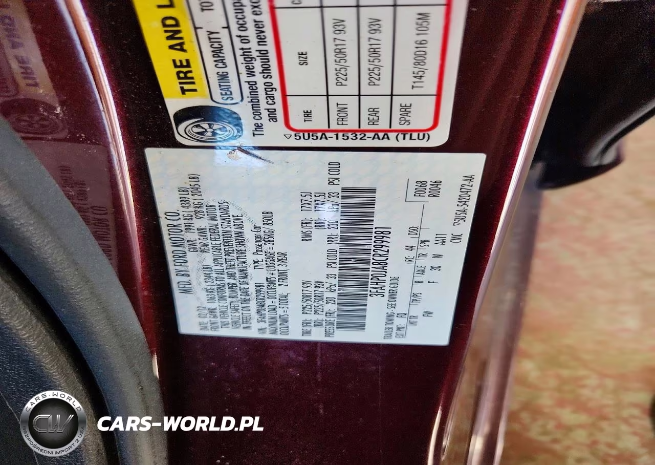 2012 Ford Fusion Sel VIN:3FAHP0JA8CR299981 - 12