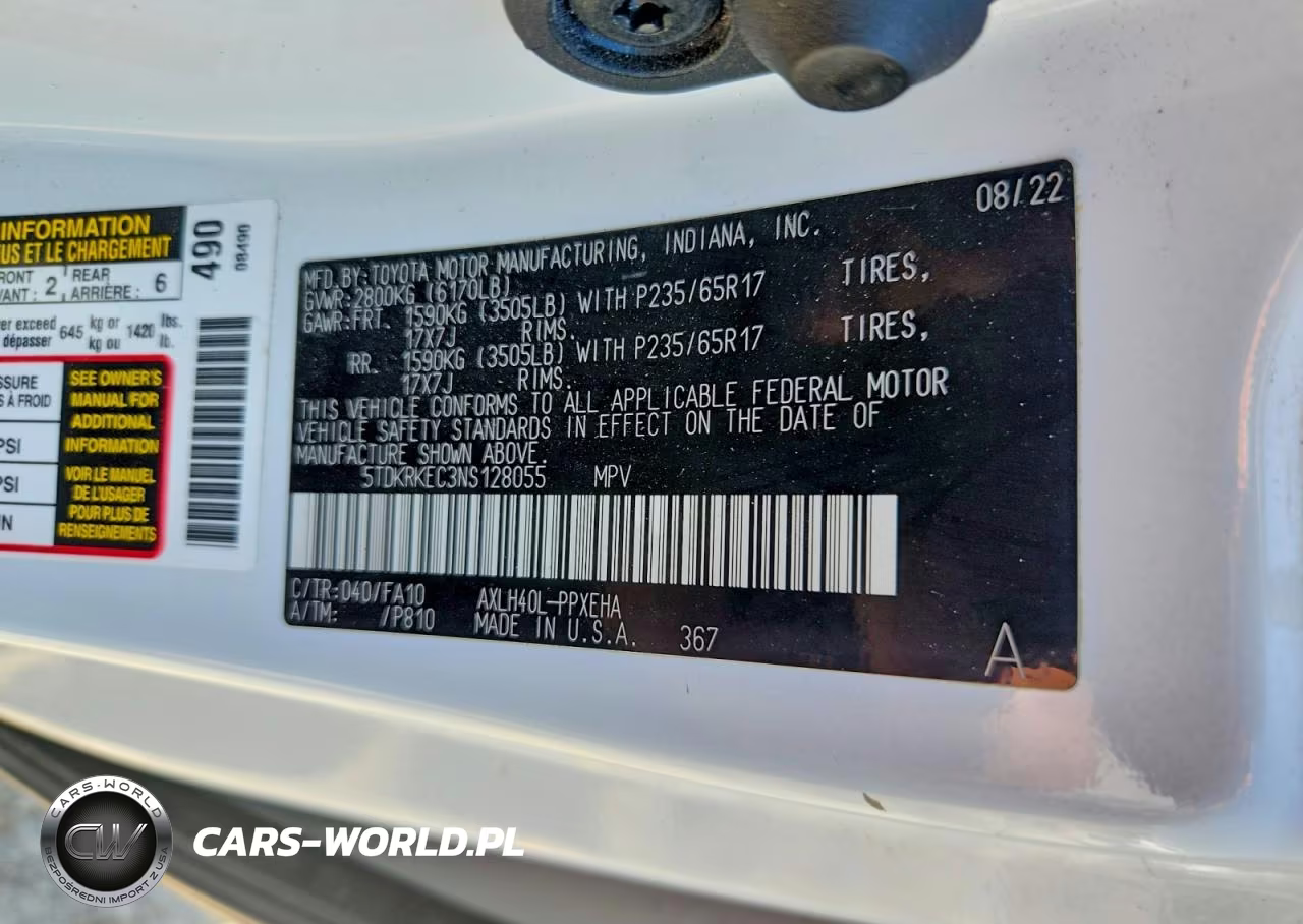 2022 Toyota Sienna Le VIN:5TDKRKEC3NS128055 - 13