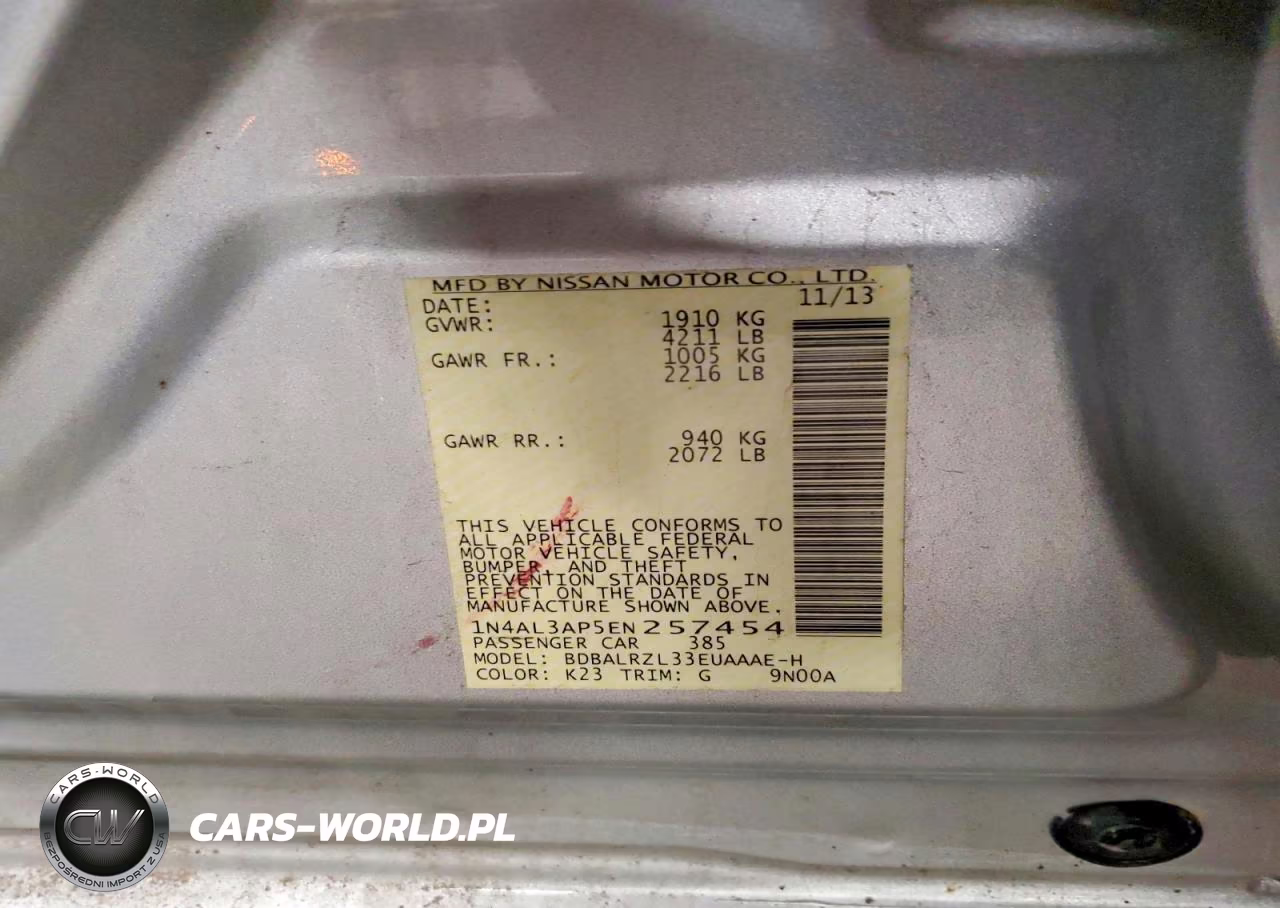 2014 Nissan Altima 2.5 S VIN:1N4AL3AP5EN257454 - 13