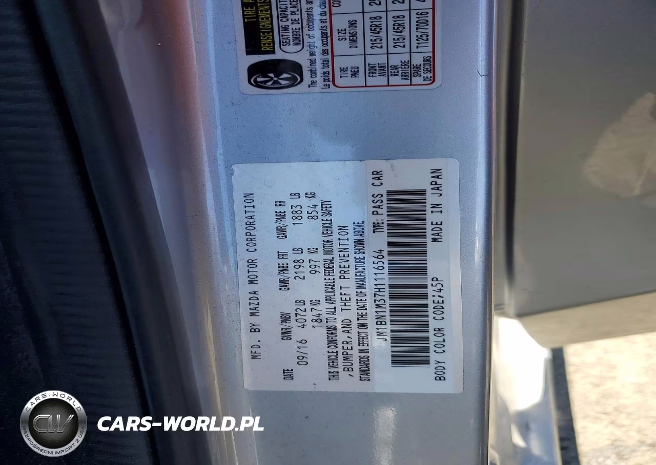 2017 Mazda 3 Grand Touring VIN:JM1BN1M37H1116564 - 12
