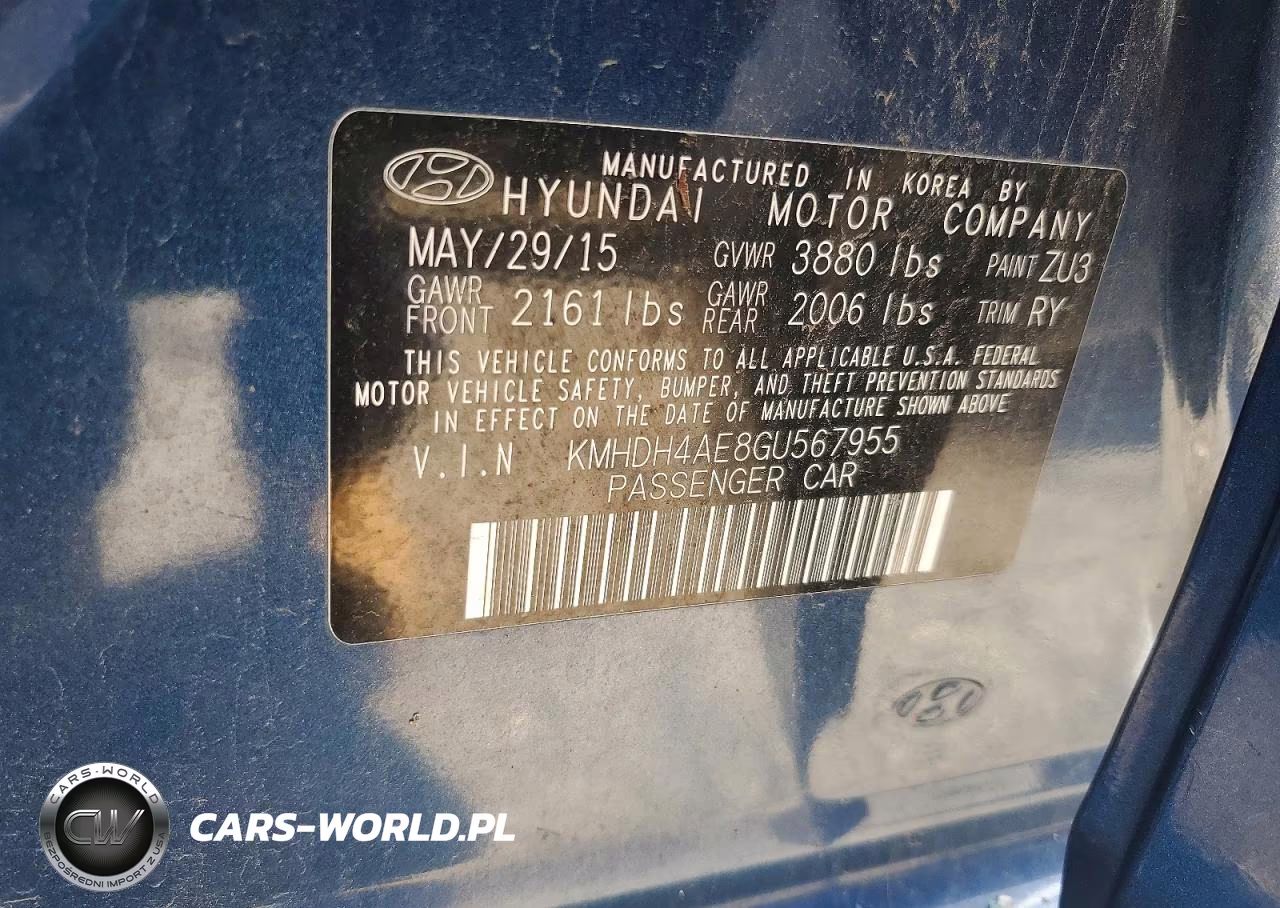 2016 Hyundai Elantra Value Edition VIN:KMHDH4AE8GU567955 - 12