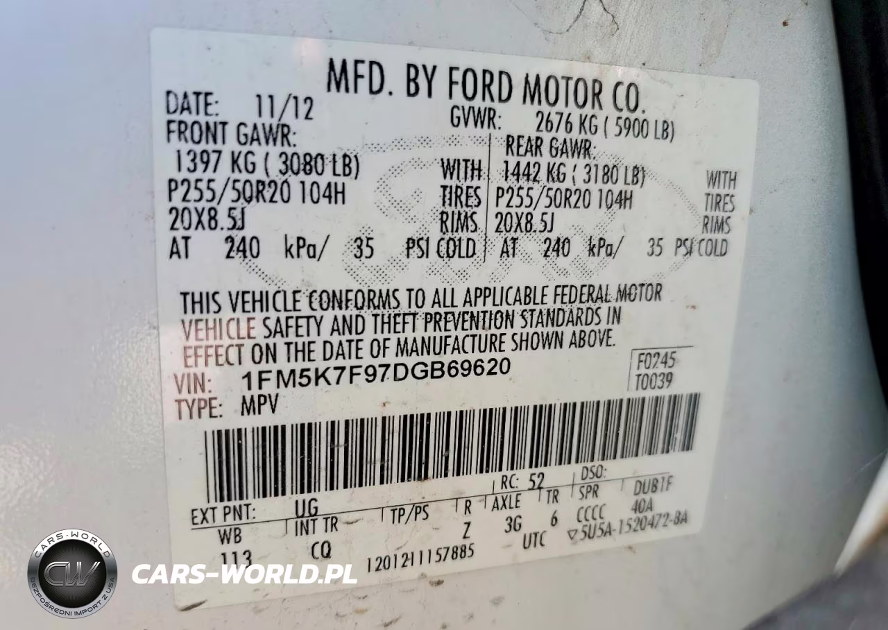2013 Ford Explorer Limited VIN:1FM5K7F97DGB69620 - 14