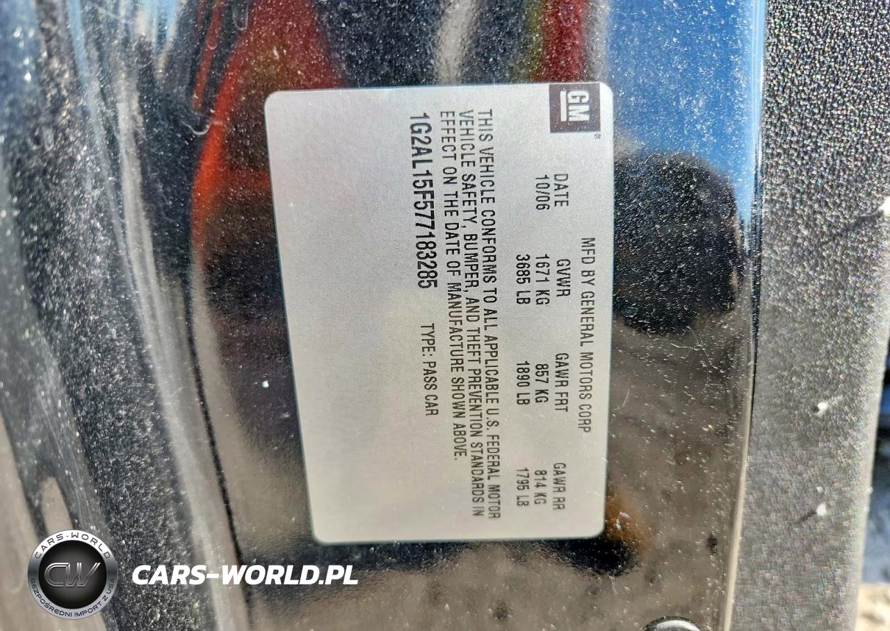 2007 Pontiac G5 VIN:1G2AL15F577183285 - 11