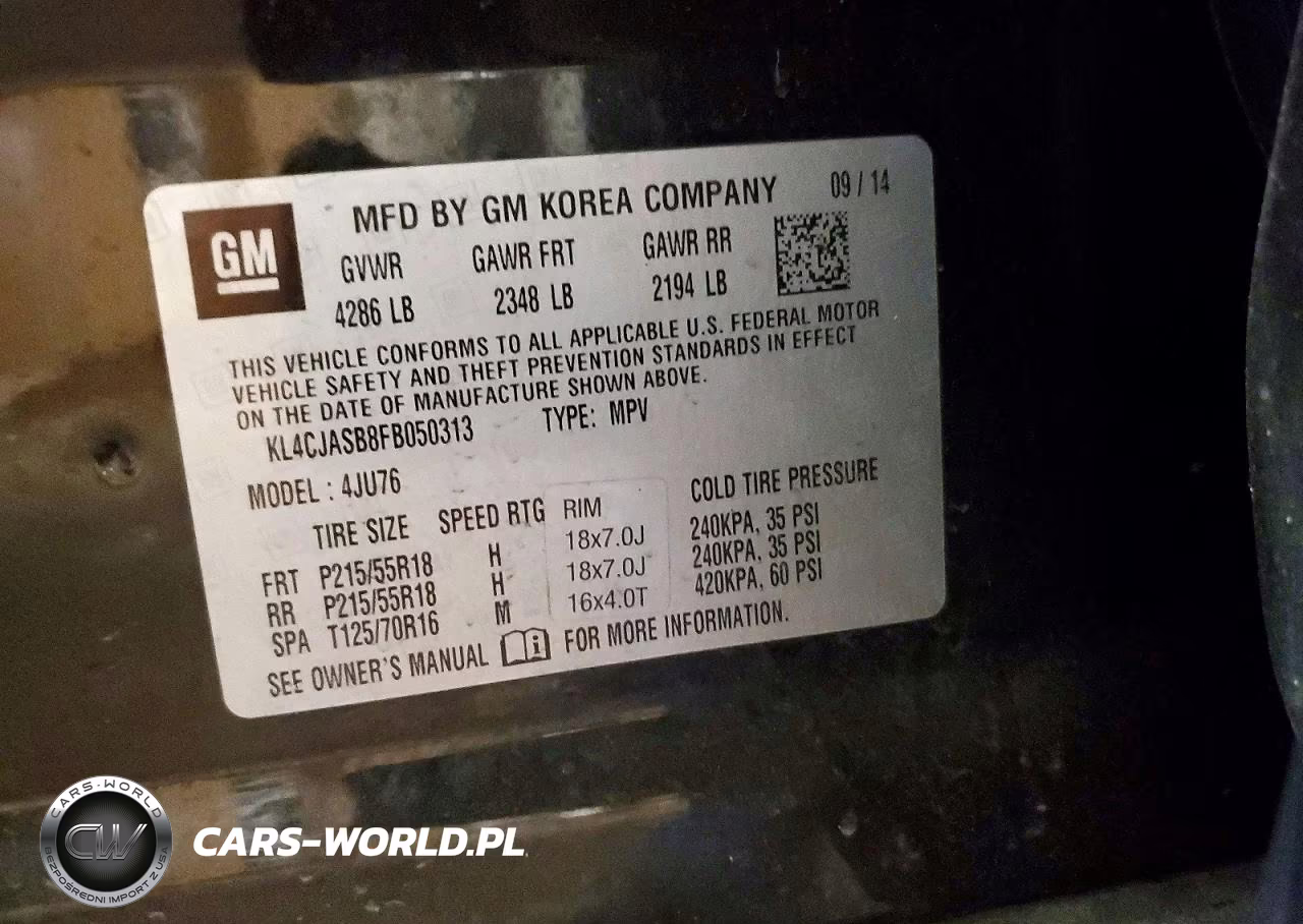 2015 Buick Encore VIN:KL4CJASB8FB050313 - 12