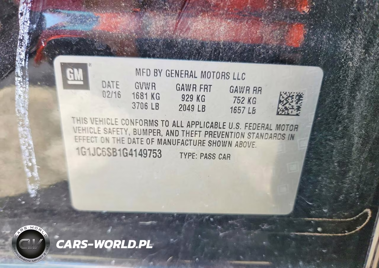 2016 Chevrolet Sonic Lt VIN:1G1JC6SB1G4149753 - 12