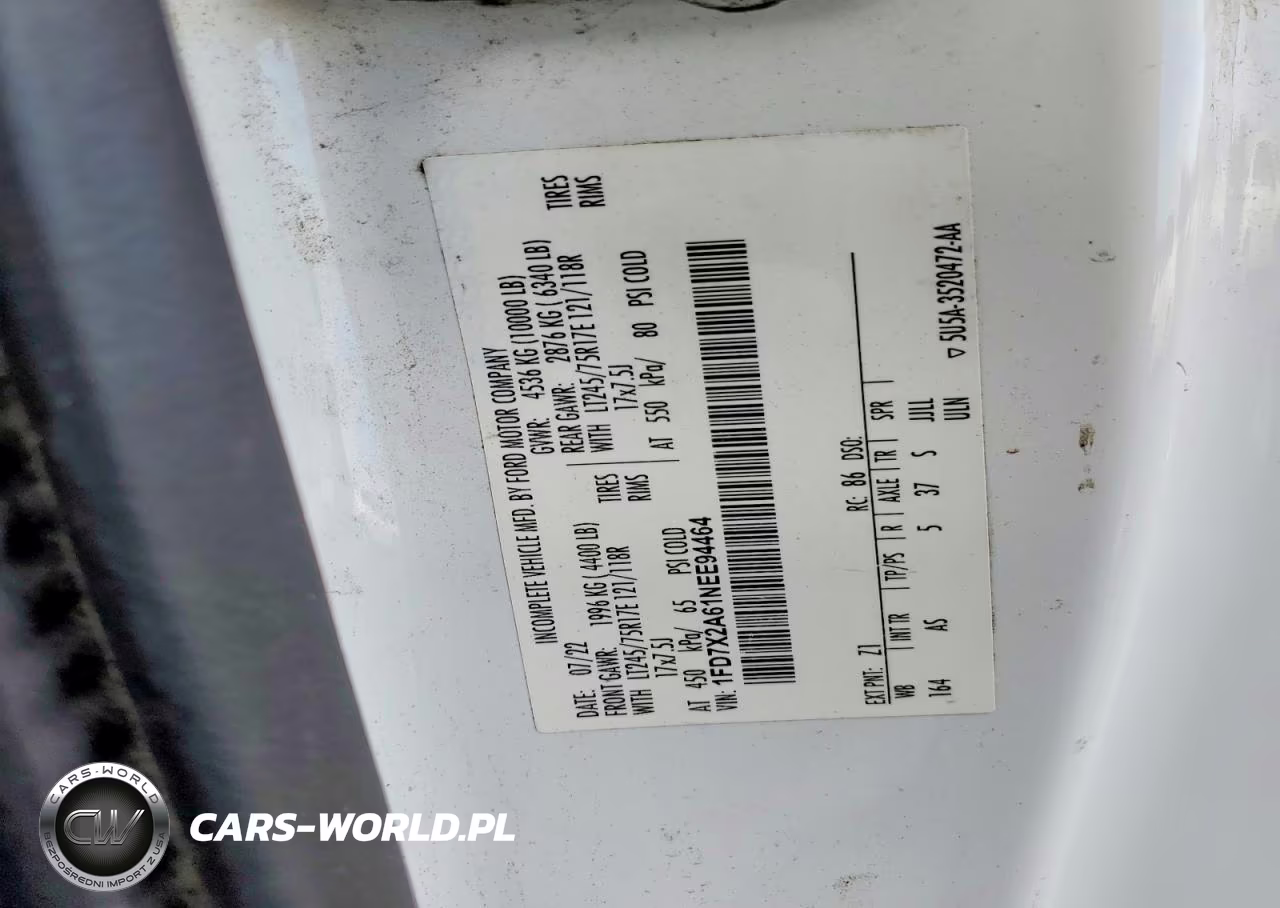 2022 Ford F250 Super Duty VIN:1FD7X2A61NEE94464 - 12