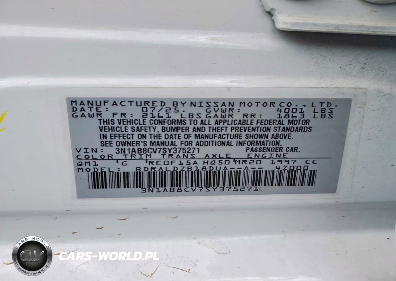 2025 Nissan Sentra Sv VIN:3N1AB8CV7SY375271 - 13