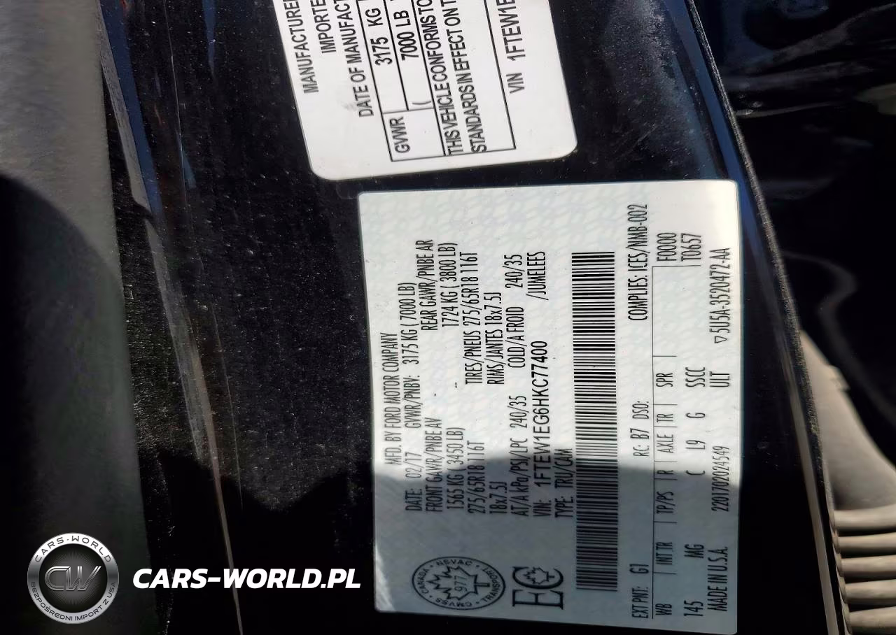 2017 Ford F150 Supercrew VIN:1FTEW1EG6HKC77400 - 12