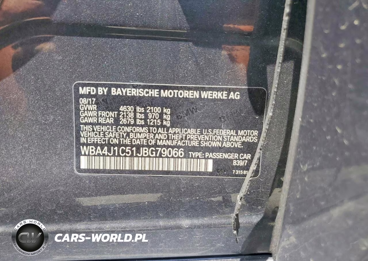 2018 BMW 430I Gran Coupe VIN:WBA4J1C51JBG79066 - 12