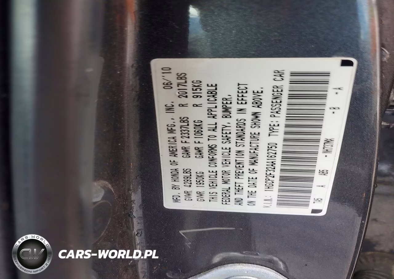 2010 Honda Accord Lx VIN:1HGCP2F32AA162750 - 13