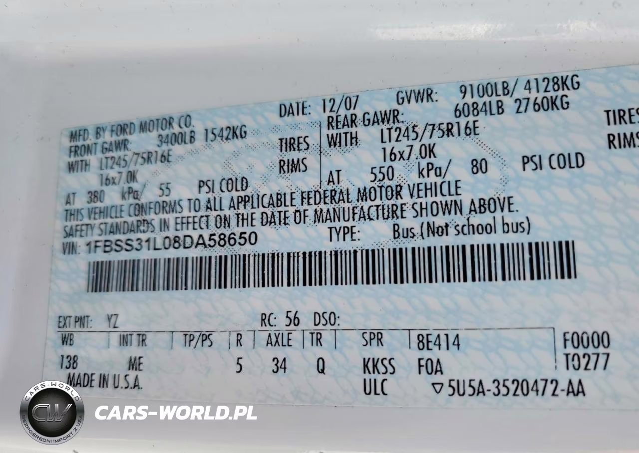2008 Ford Econoline E350 Super Duty Wagon VIN:1FBSS31L08DA58650 - 13