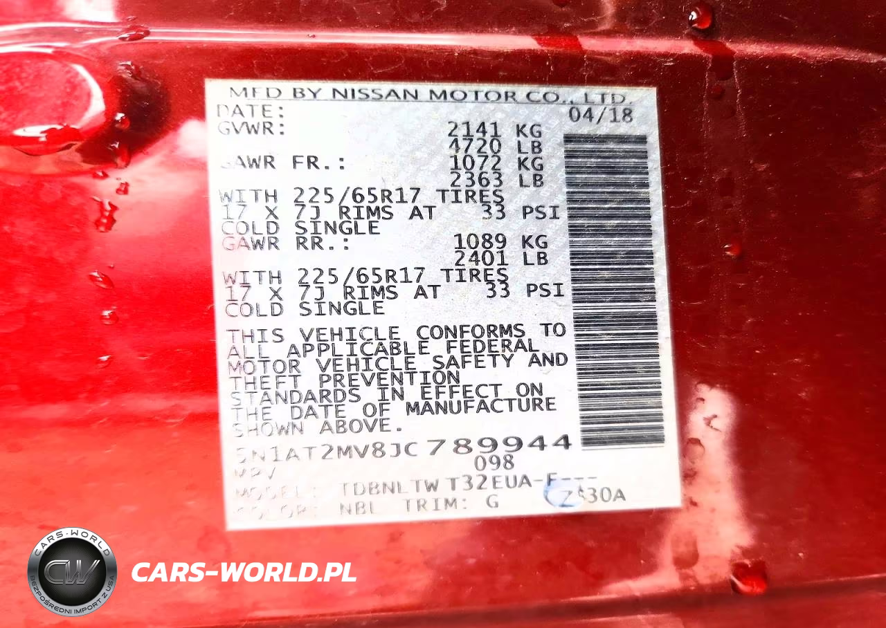 2018 Nissan Rogue Sv VIN:5N1AT2MV8JC789944 - 12