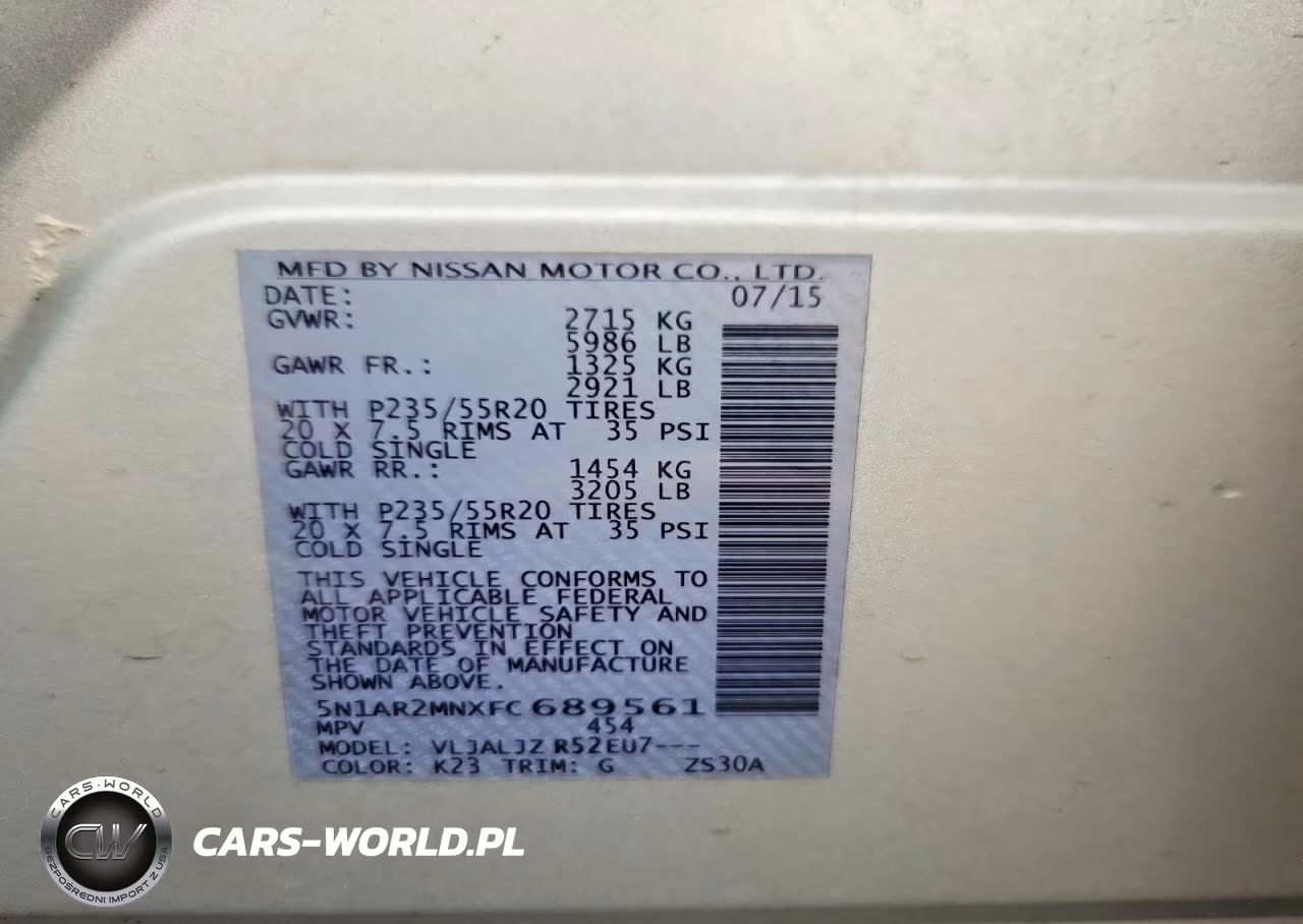 2015 Nissan Pathfinder S VIN:5N1AR2MNXFC689561 - 13