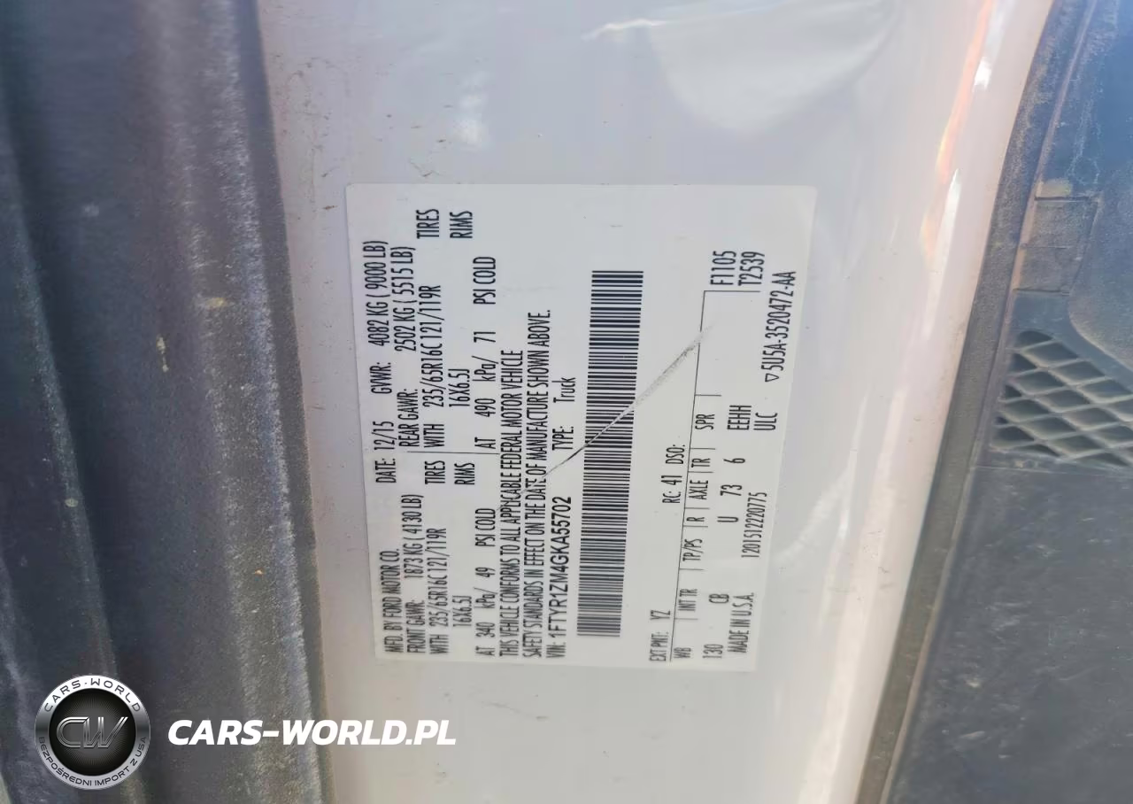 2016 Ford Transit T-250 VIN:1FTYR1ZM4GKA55702 - 13