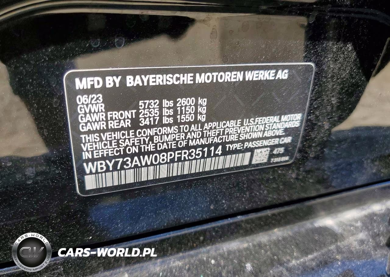 2023 BMW I4 Edrive 40 VIN:WBY73AW08PFR35114 - 12