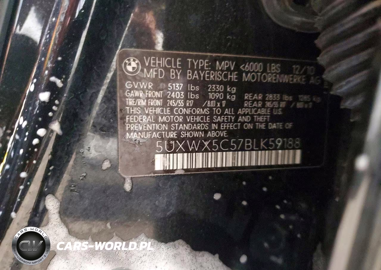 2011 BMW X3 xDrive28I VIN:5UXWX5C57BLK59188 - 13