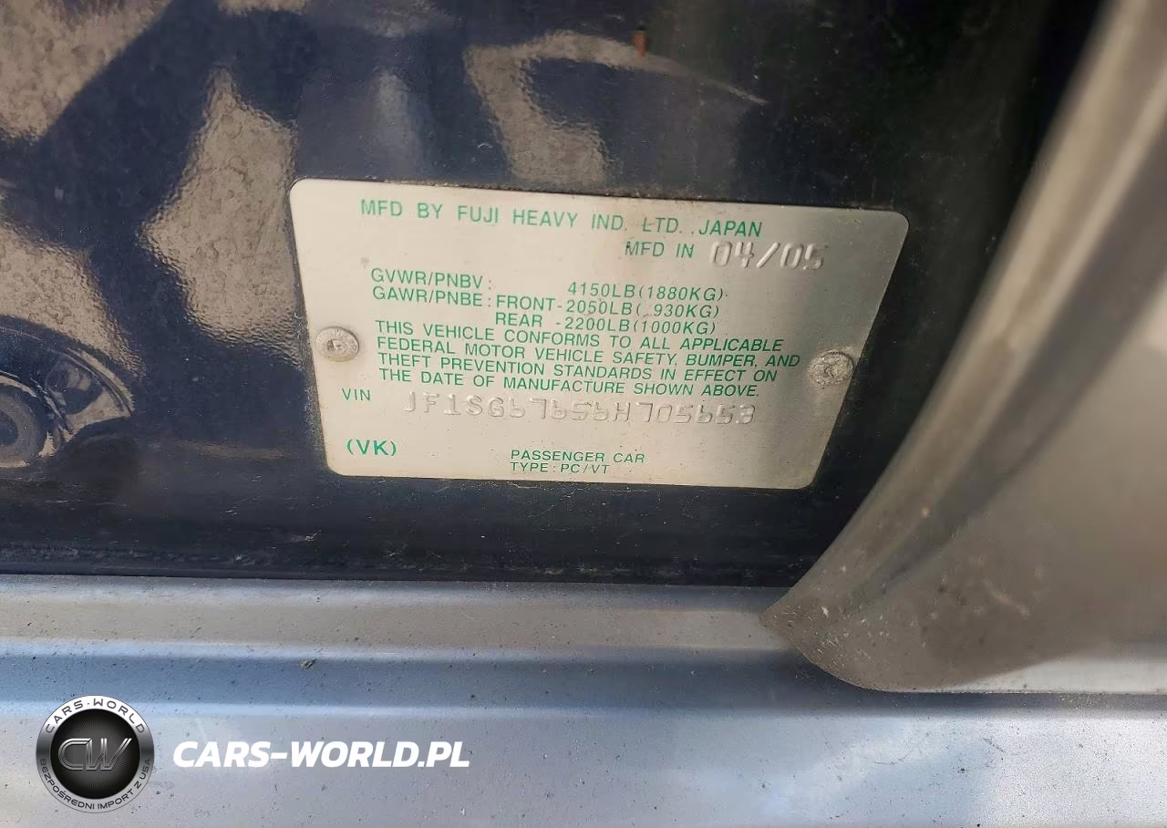 SUBARU FORESTER VIN:JF1SG67656H705653 - 12