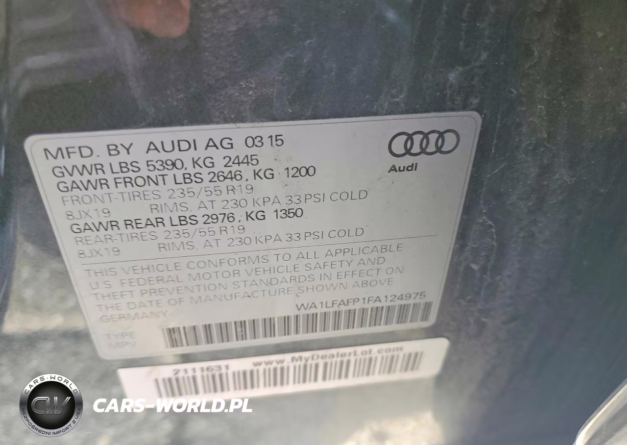 2015 Audi Q5 Premium Plus VIN:WA1LFAFP1FA124975 - 13