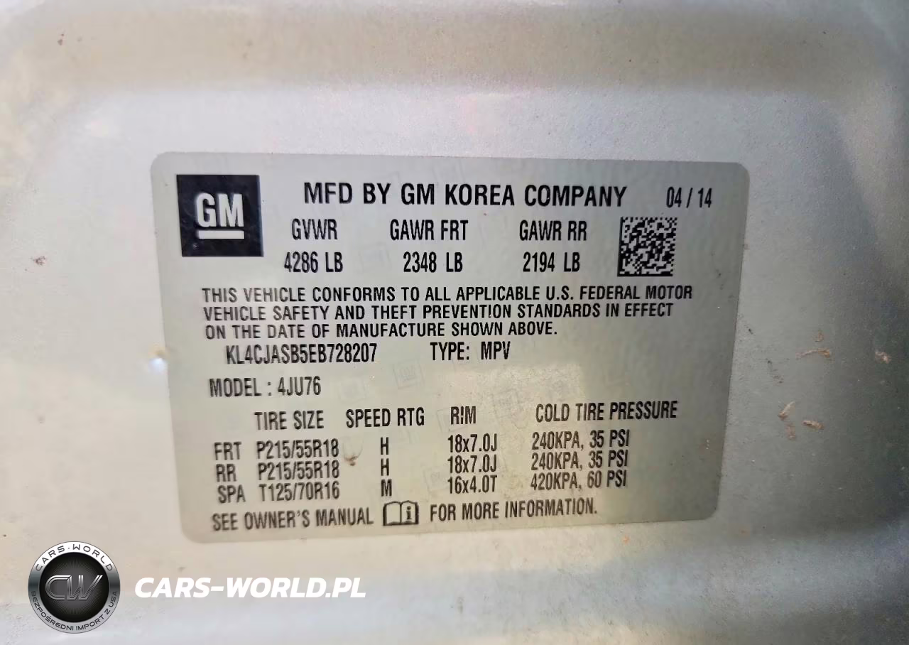 2014 Buick Encore VIN:KL4CJASB5EB728207 - 13