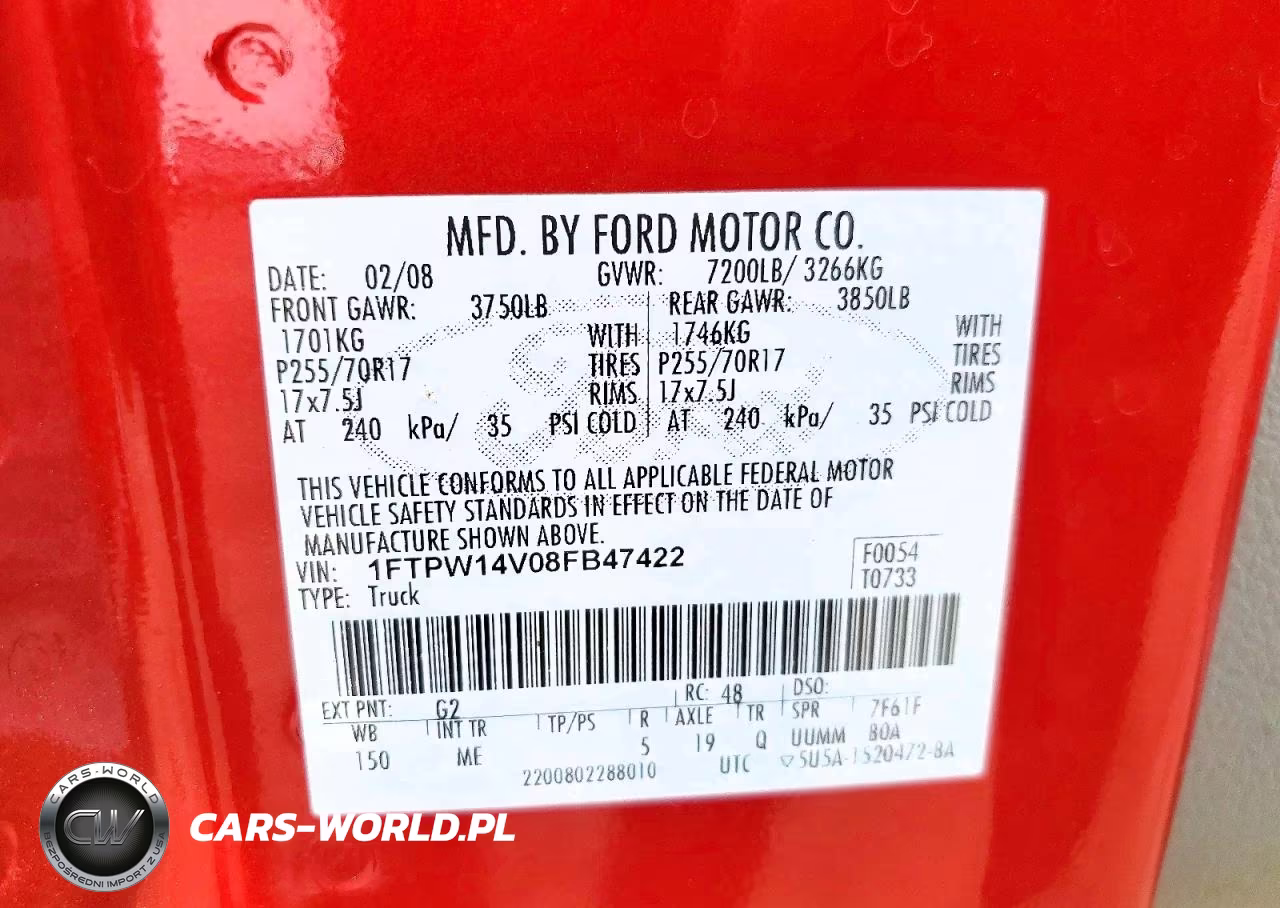 2008 Ford F150 Supercrew VIN:1FTPW14V08FB47422 - 12