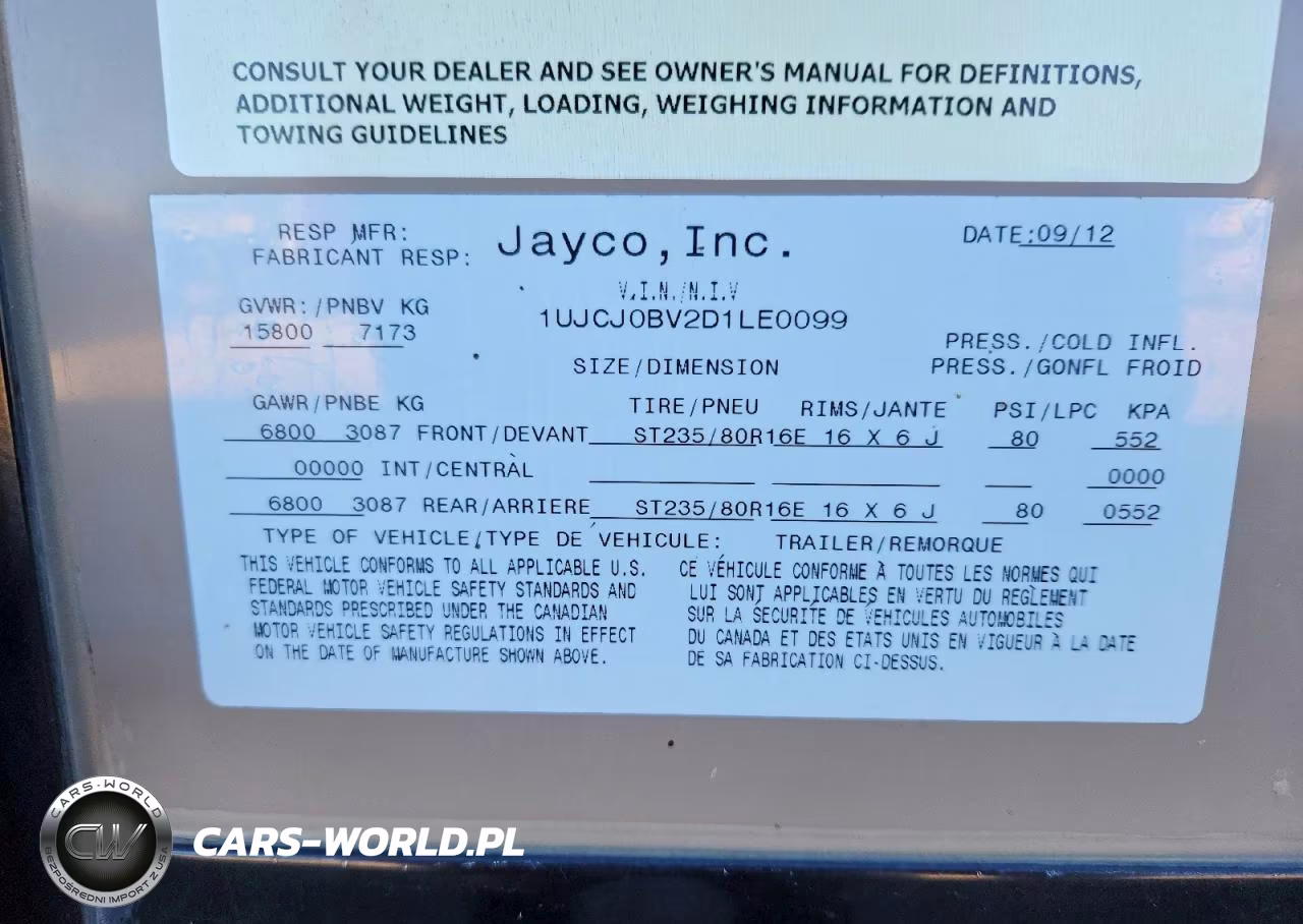2013 Jayco Eagle Camper VIN:1UJCJ0BV2D1LE0099 - 10
