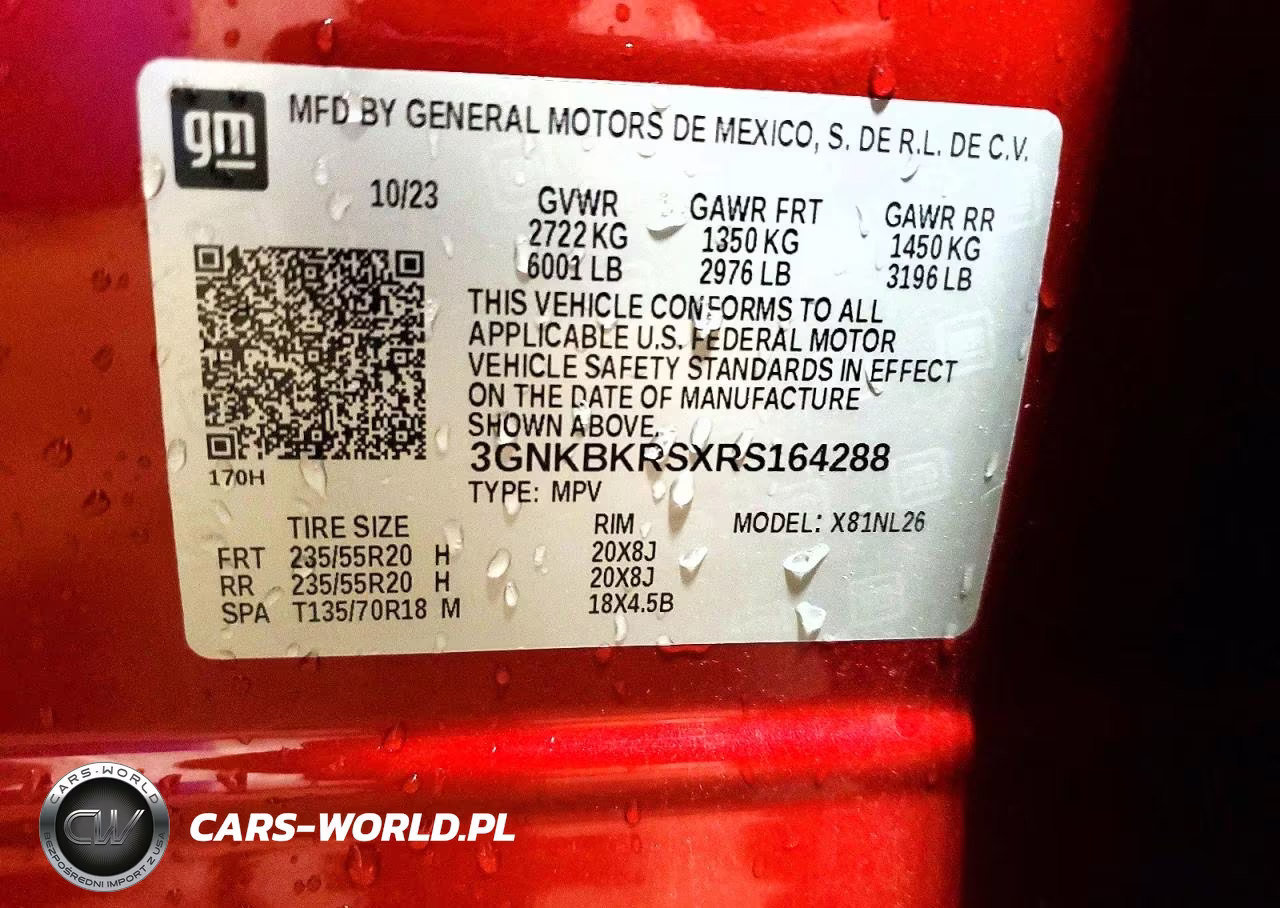 2024 Chevrolet Blazer Rs VIN:3GNKBKRSXRS164288 - 14