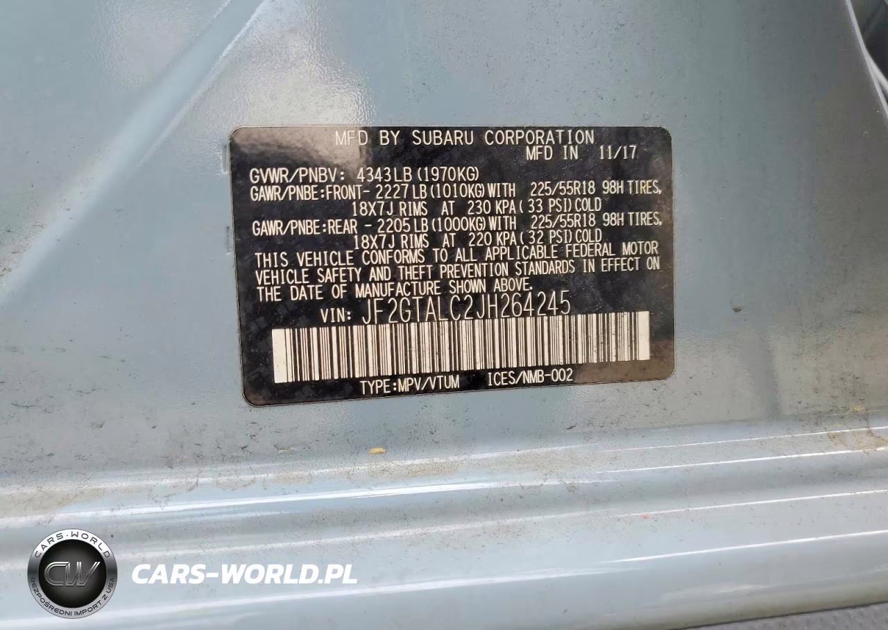 2018 Subaru Crosstrek Limited VIN:JF2GTALC2JH264245 - 12