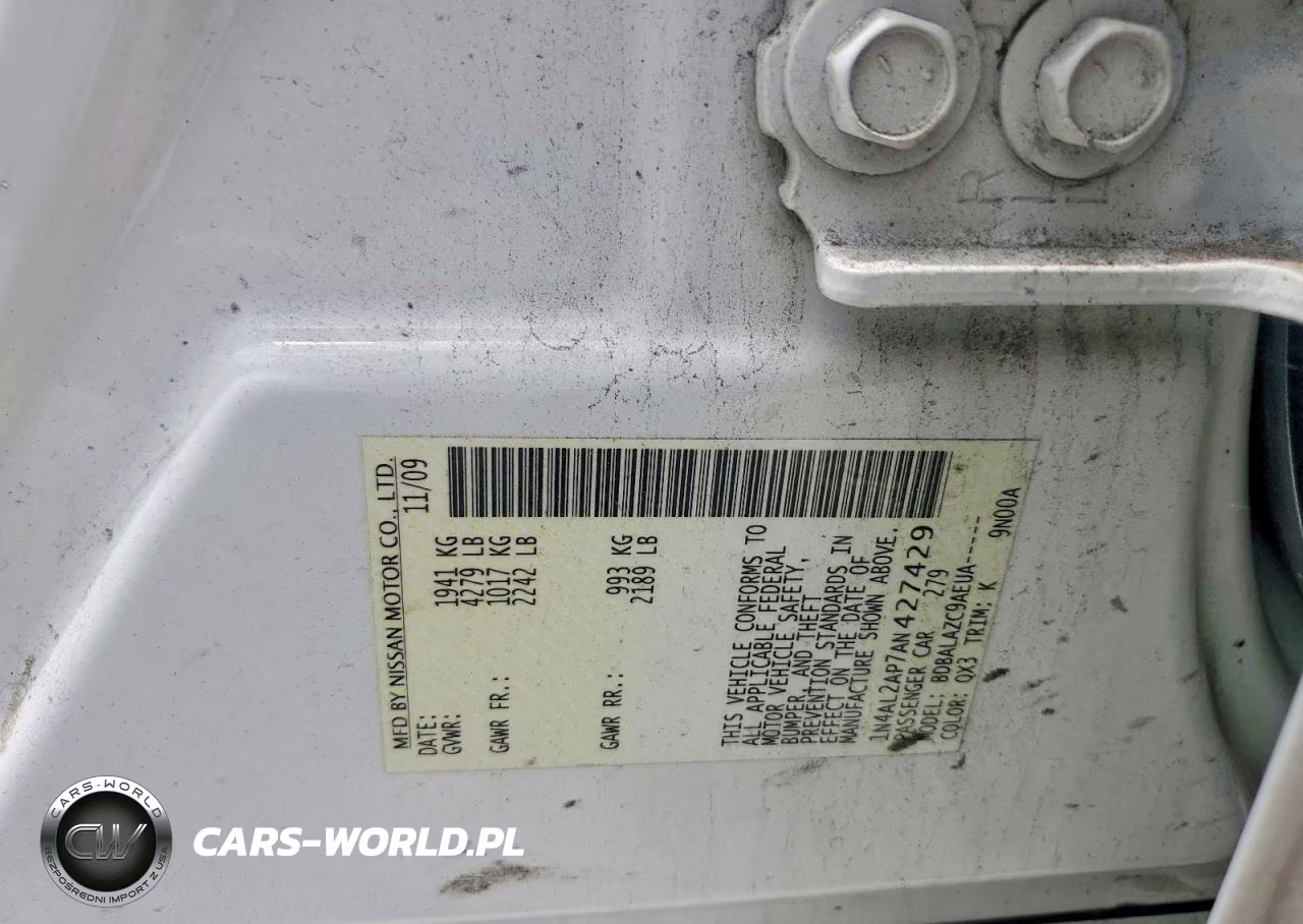 2010 Nissan Altima 2.5 VIN:1N4AL2AP7AN427429 - 12