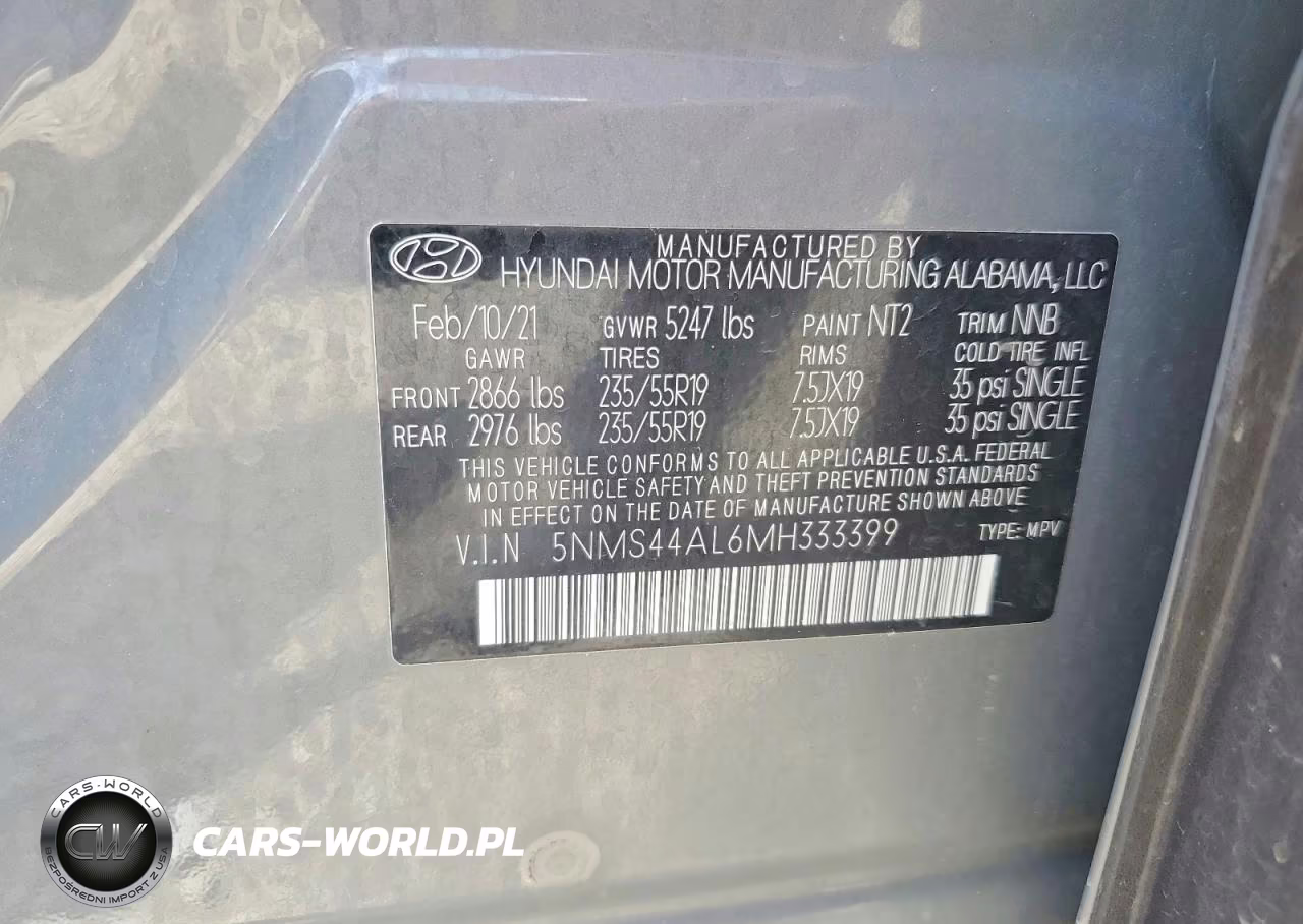 2021 Hyundai Santa Fe Limited VIN:5NMS44AL6MH333399 - 13