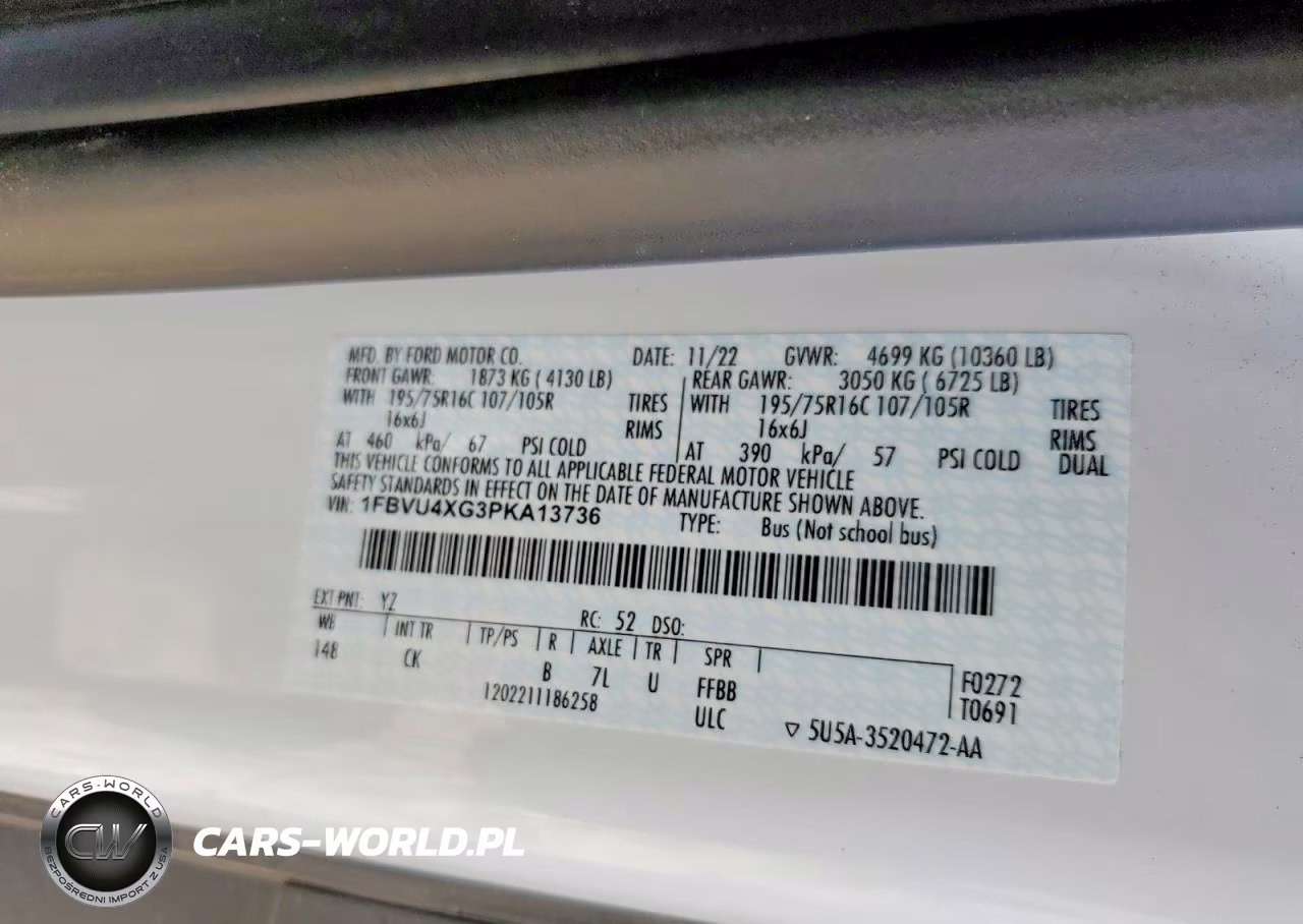 2023 Ford Transit T-350 Hd VIN:1FBVU4XG3PKA13736 - 13
