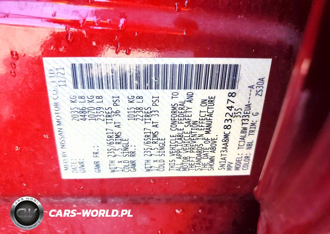 2021 Nissan Rogue S VIN:5N1AT3AA8MC832478 - 13