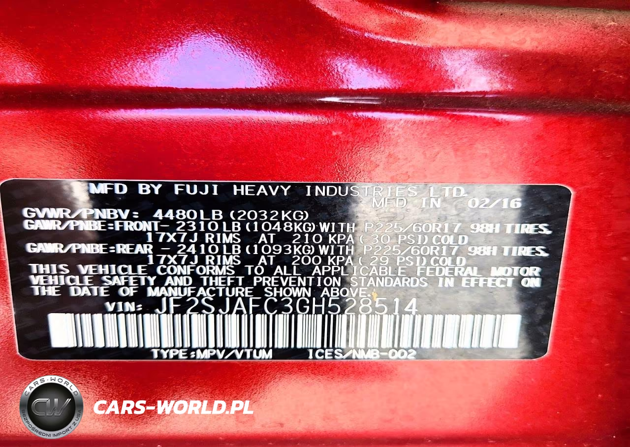 2016 Subaru Forester 2.5I Premium VIN:JF2SJAFC3GH528514 - 14