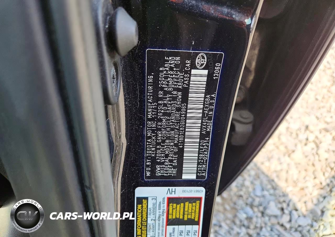 2016 Toyota Avalon Hybrid Xle Plus VIN:4T1BD1EB2GU049065 - 12