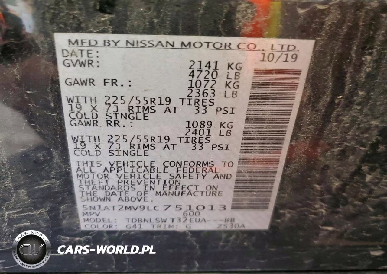 2020 Nissan Rogue S VIN:5N1AT2MV9LC751013 - 13