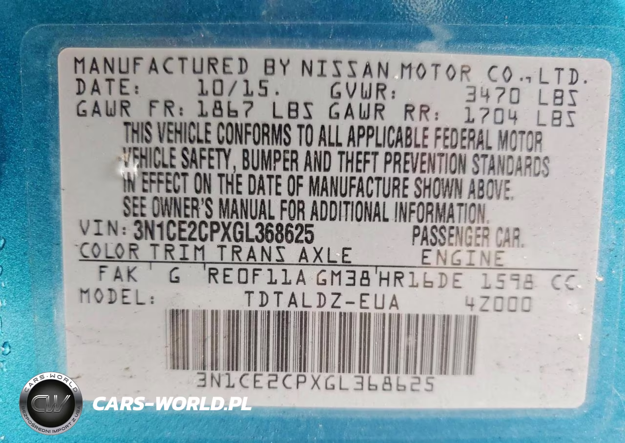 2016 Nissan Versa Note Sv VIN:3N1CE2CPXGL368625 - 14