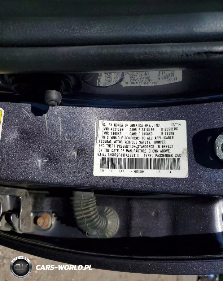 2015 Honda Accord Exl VIN:1HGCR2F89FA085310 - 13