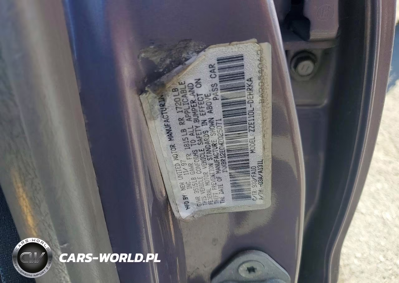 1998 Toyota Corolla Ve VIN:1NXBR12E0WZ025071 - 12