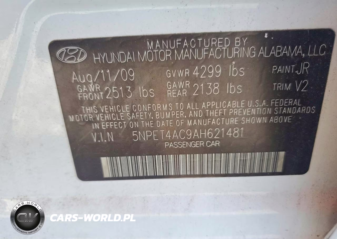 2010 Hyundai Sonata Gls VIN:5NPET4AC9AH621481 - 12