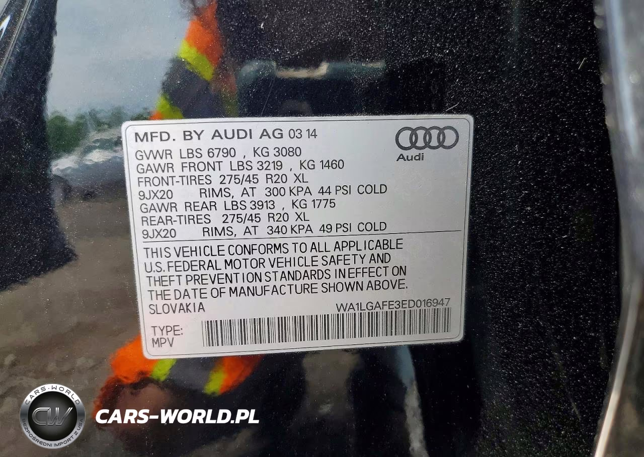 2014 Audi Q7 Premium Plus VIN:WA1LGAFE3ED016947 - 13
