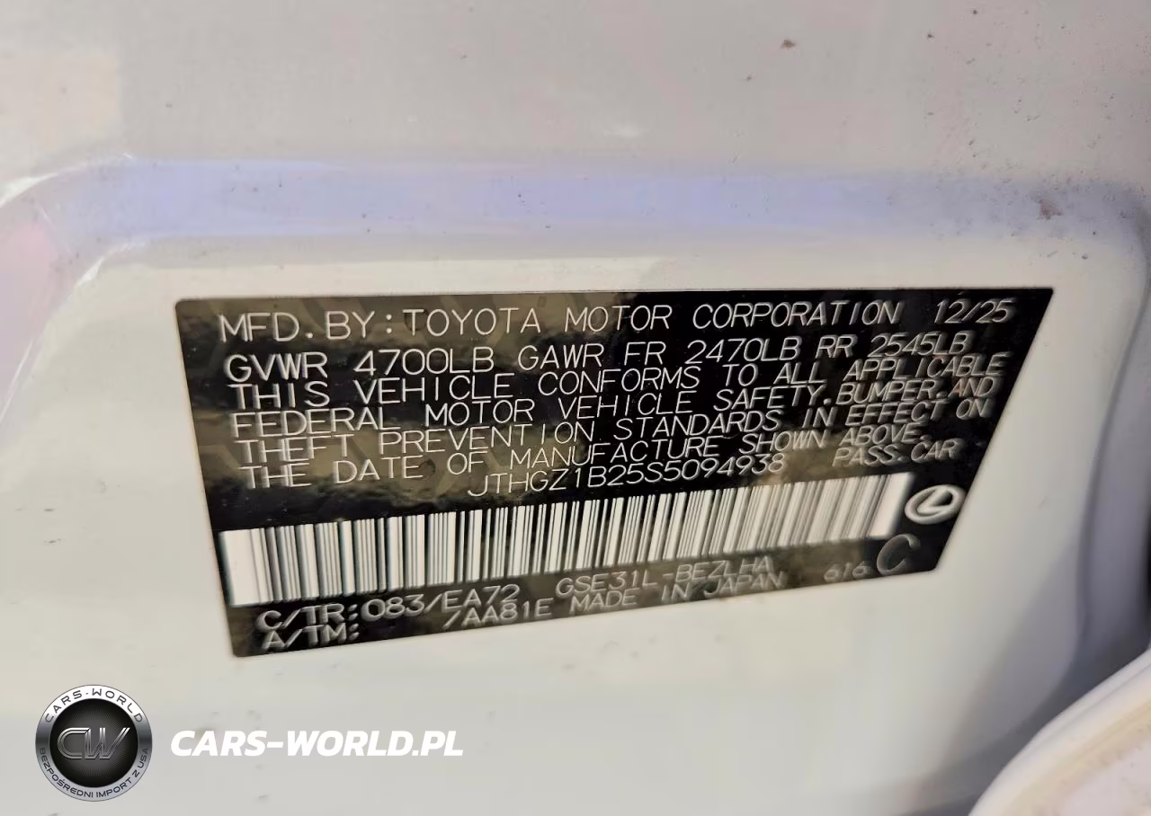2025 Lexus Is 350 F Sport VIN:JTHGZ1B25S5094938 - 12