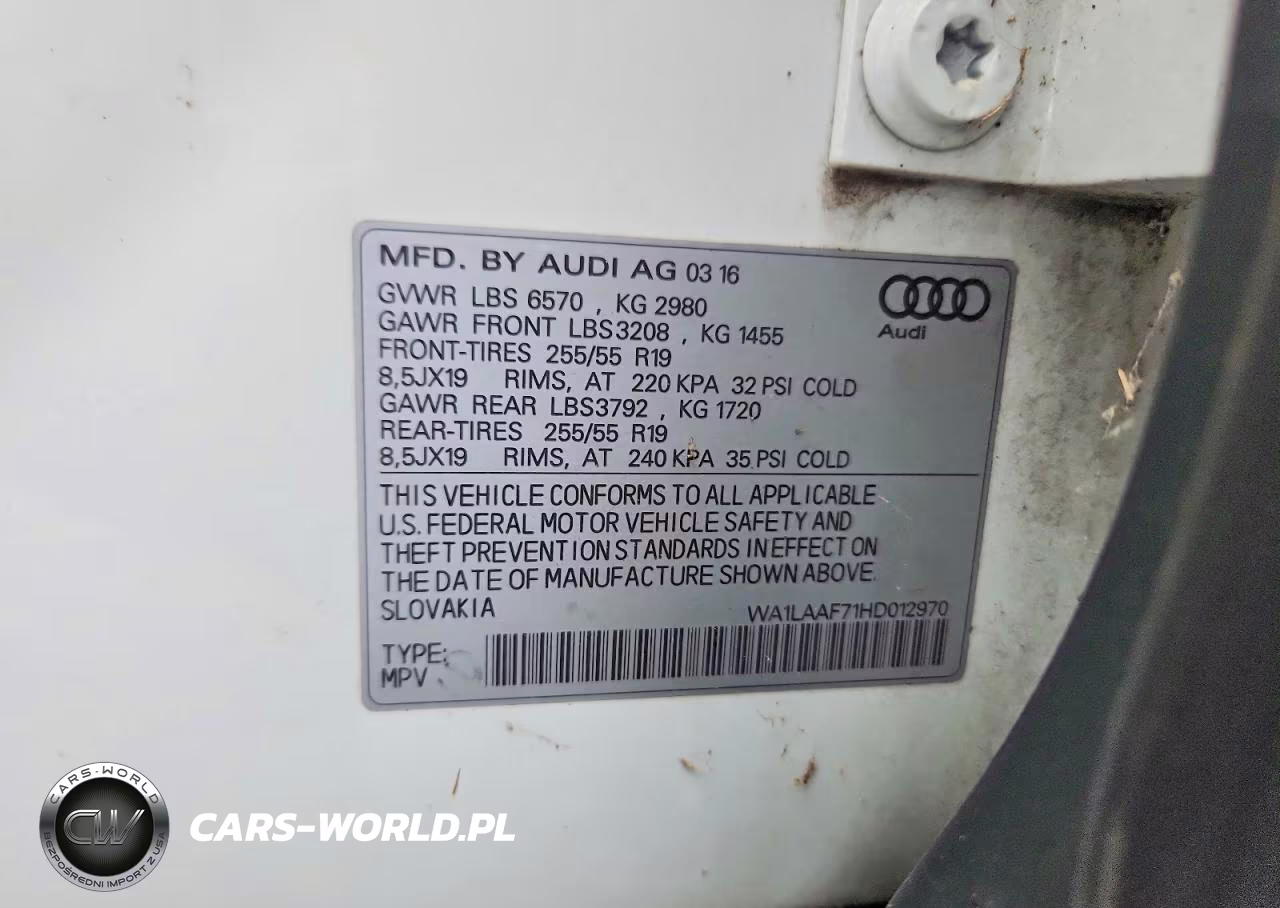 2017 Audi Q7 Premium Plus VIN:WA1LAAF71HD012970 - 13