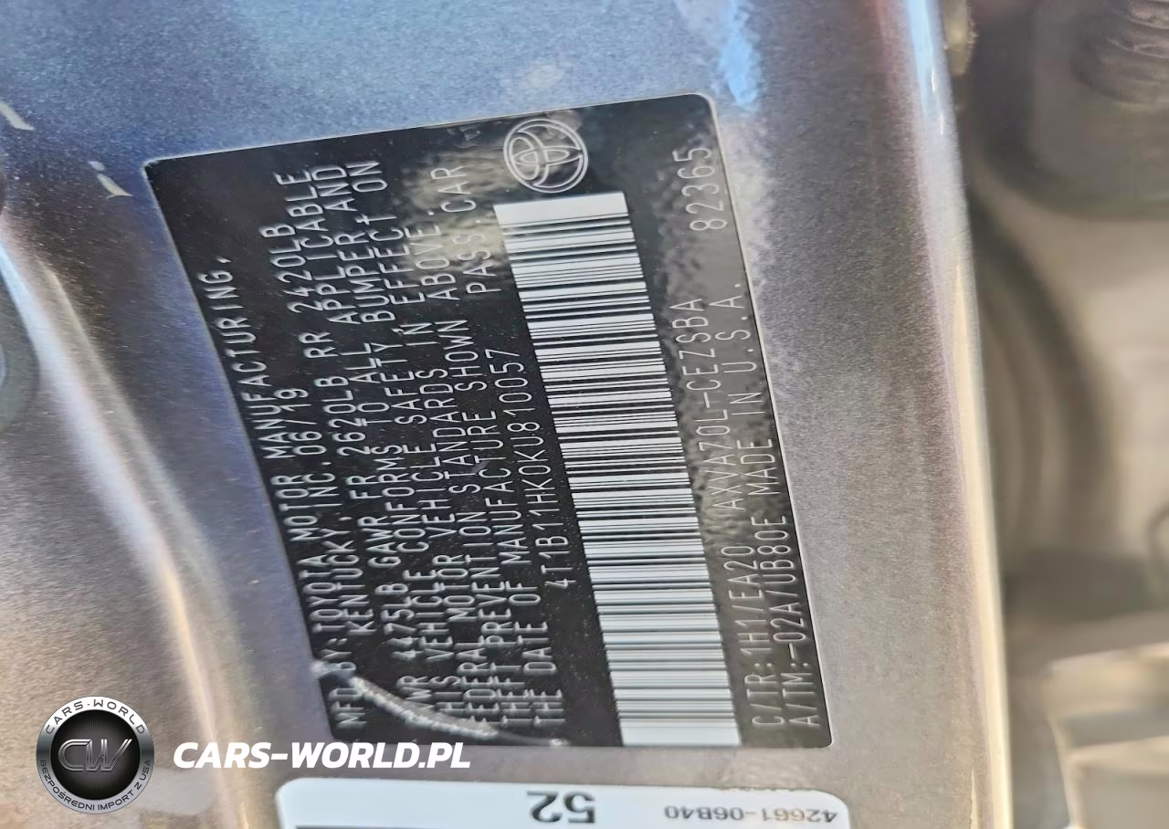 2019 Toyota Camry Se VIN:4T1B11HK0KU810057 - 12